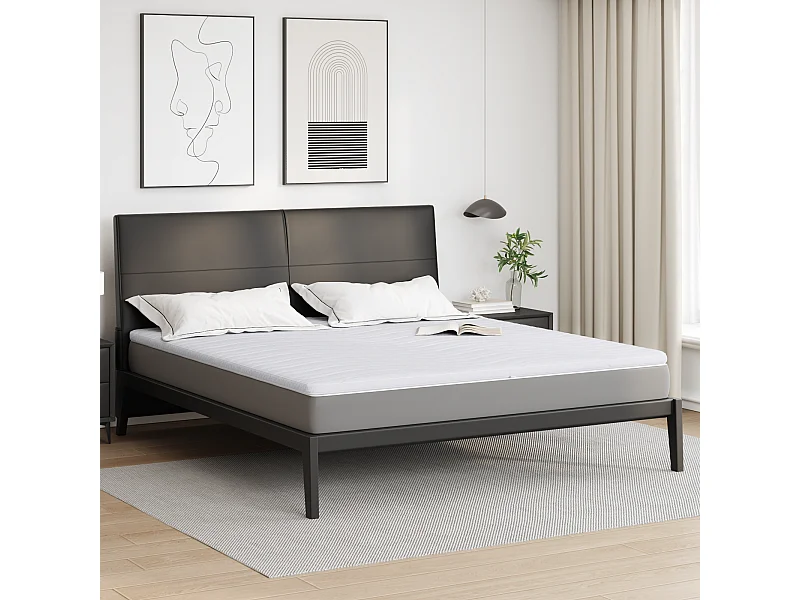 Surmatelas  | Coussins de Matelas | Couvre-matelas Blanc 180 x 200 cm Polyester sans colle