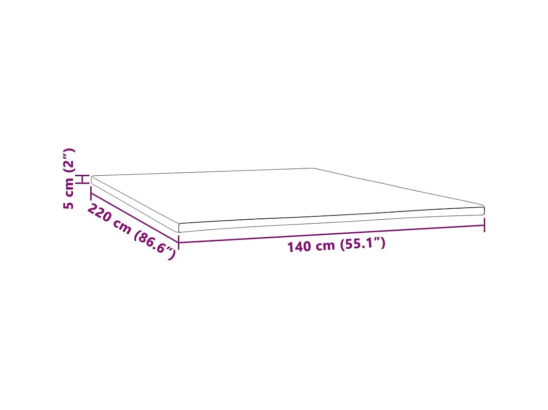 Surmatelas  | Coussin de Matelas 140x220x5 cm