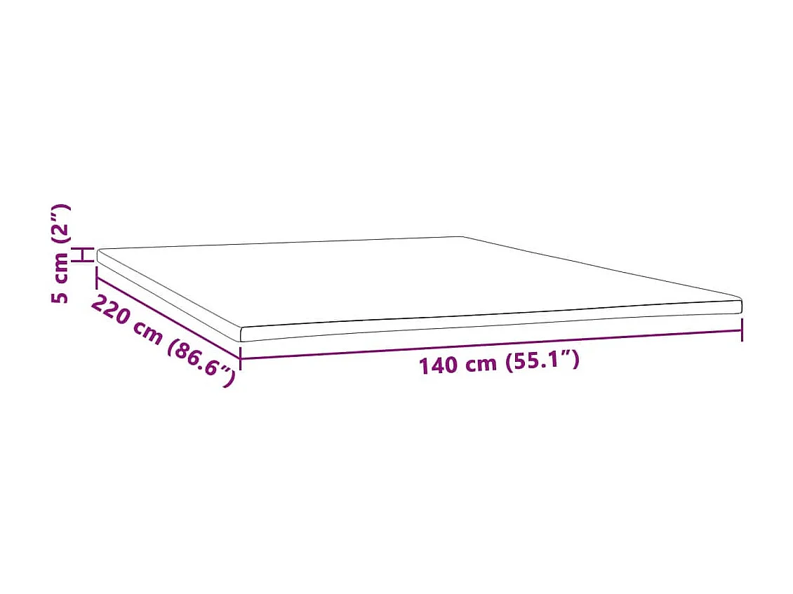 Surmatelas  | Coussin de Matelas 140x220x5 cm
