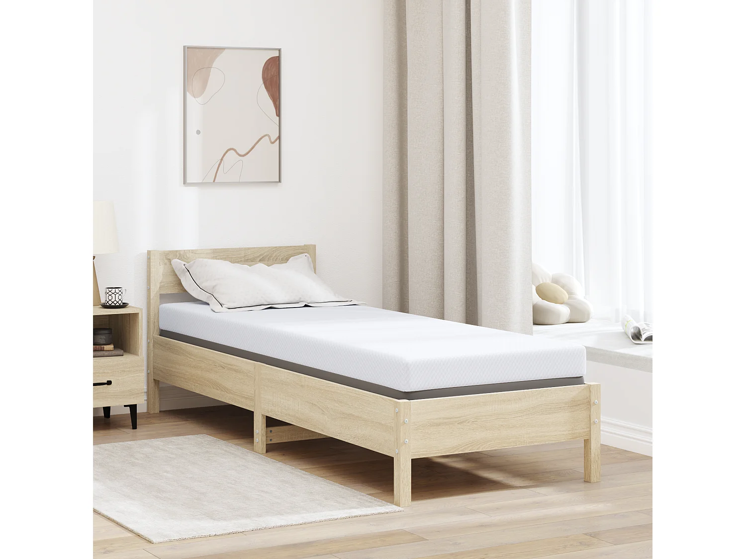 Surmatelas  | Coussins de Matelas | Couvre-matelas Blanc 70 x 200 cm
