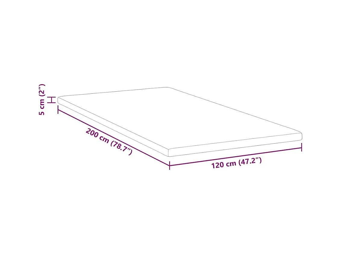 Surmatelas  | Coussins de Matelas | Couvre-matelas Blanc 120 x 200 cm Polyester sans colle