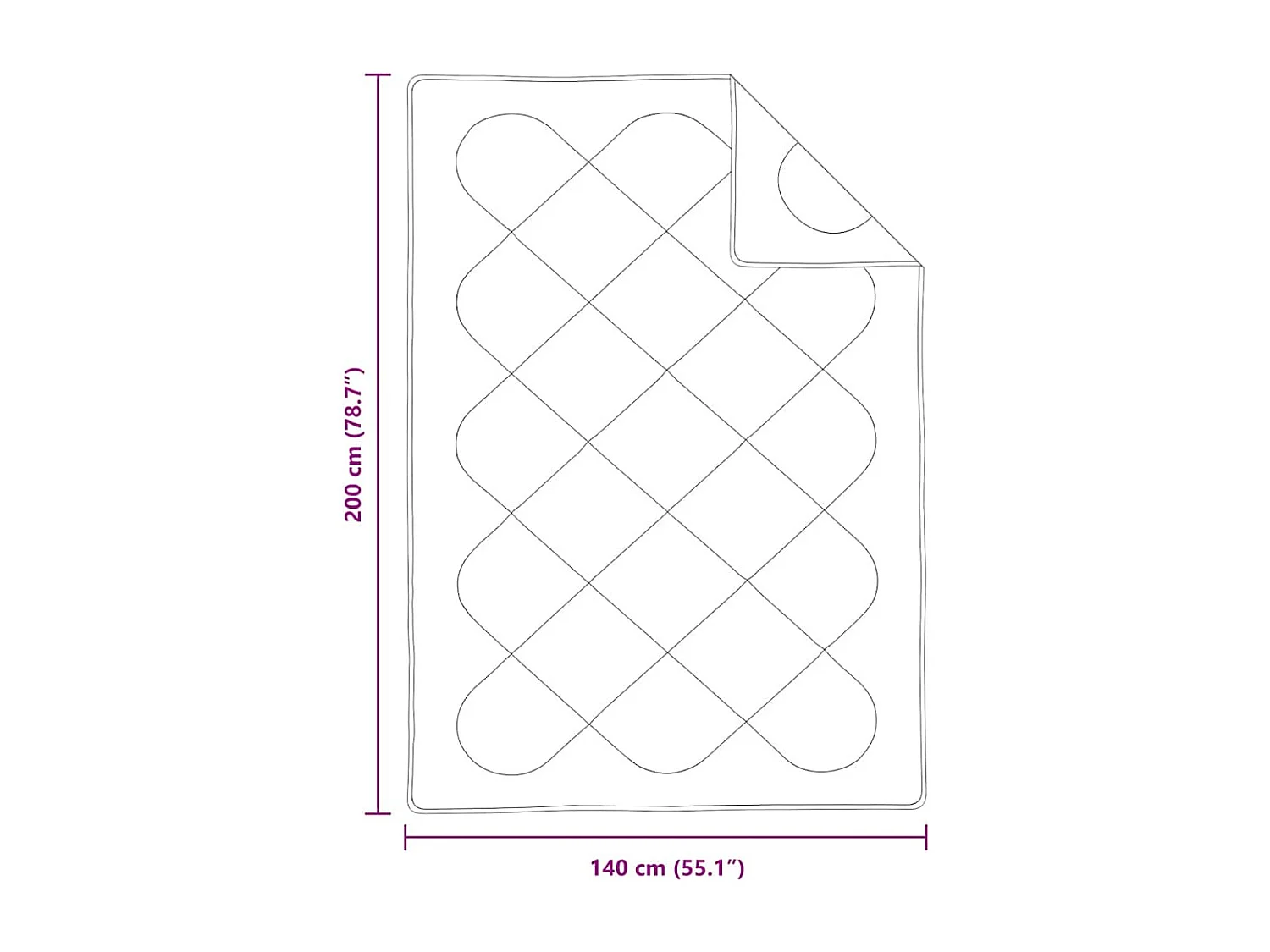Couettes & Duvets | Couverture Blanc 140 x 200 cm Microfibre