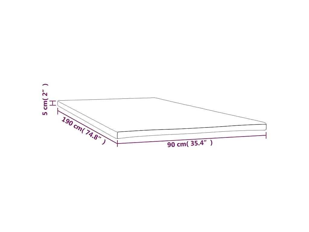 Surmatelas  | Coussin de Matelas 90x190x5 cm