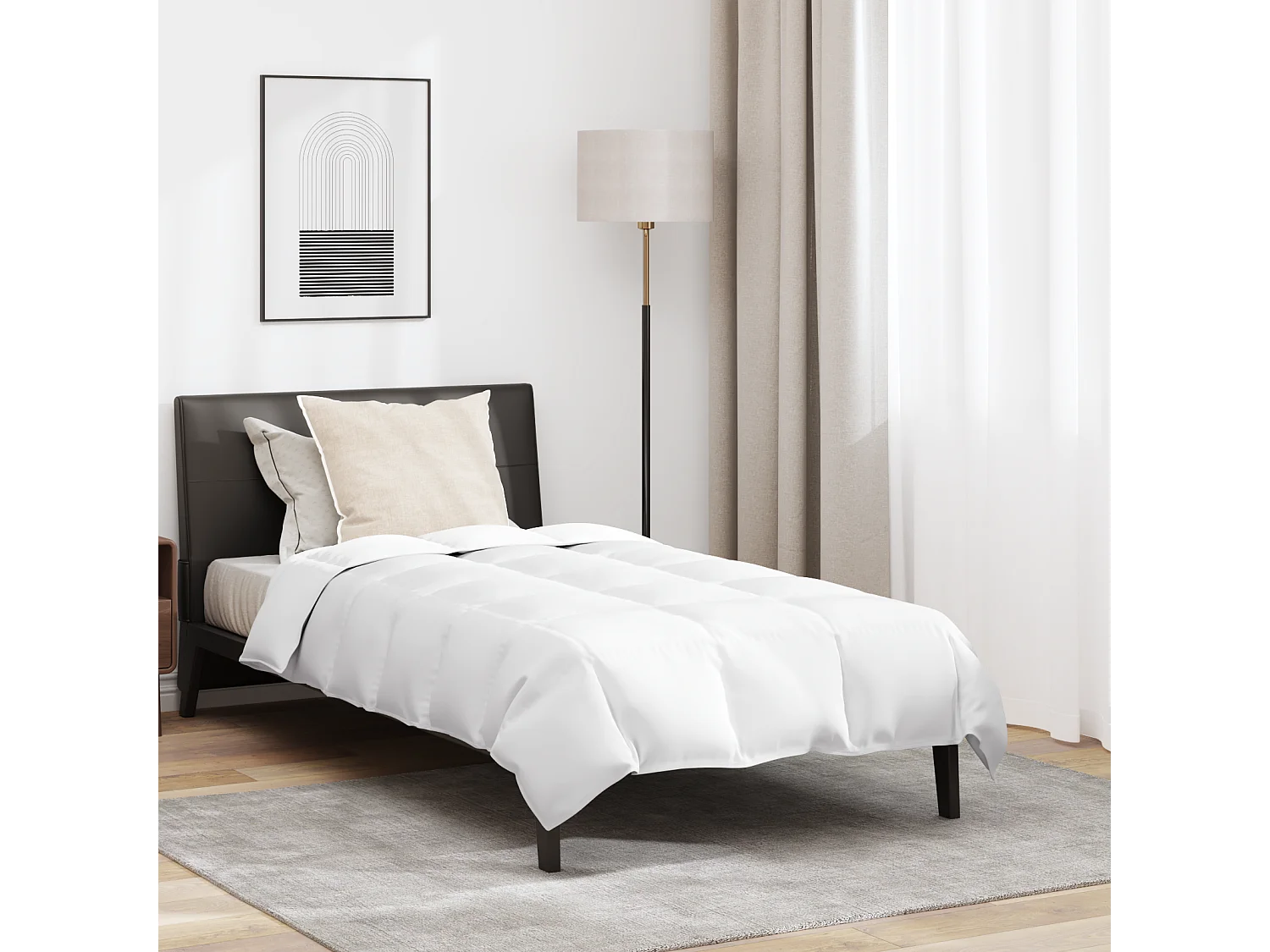 Couette | Duvet | Couverture Autre avec oreiller 2 pcs Blanc 155 x 200 cm Bas
