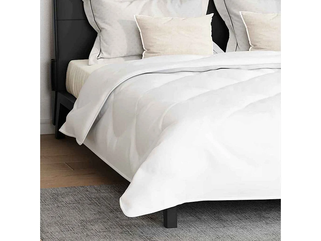 Couette | Duvet | Couverture avec oreiller 3 pcs Blanc 260 x 220 cm Microfibre