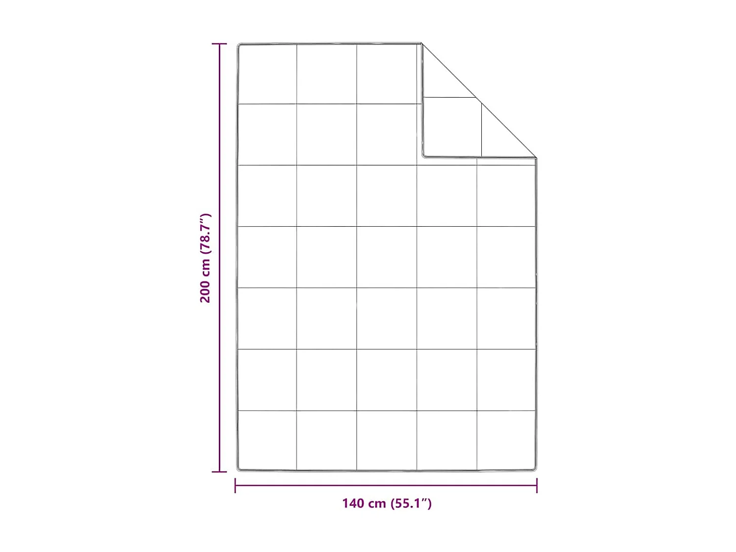 Couettes & Duvets | Couverture Blanc 140 x 200 cm Bas