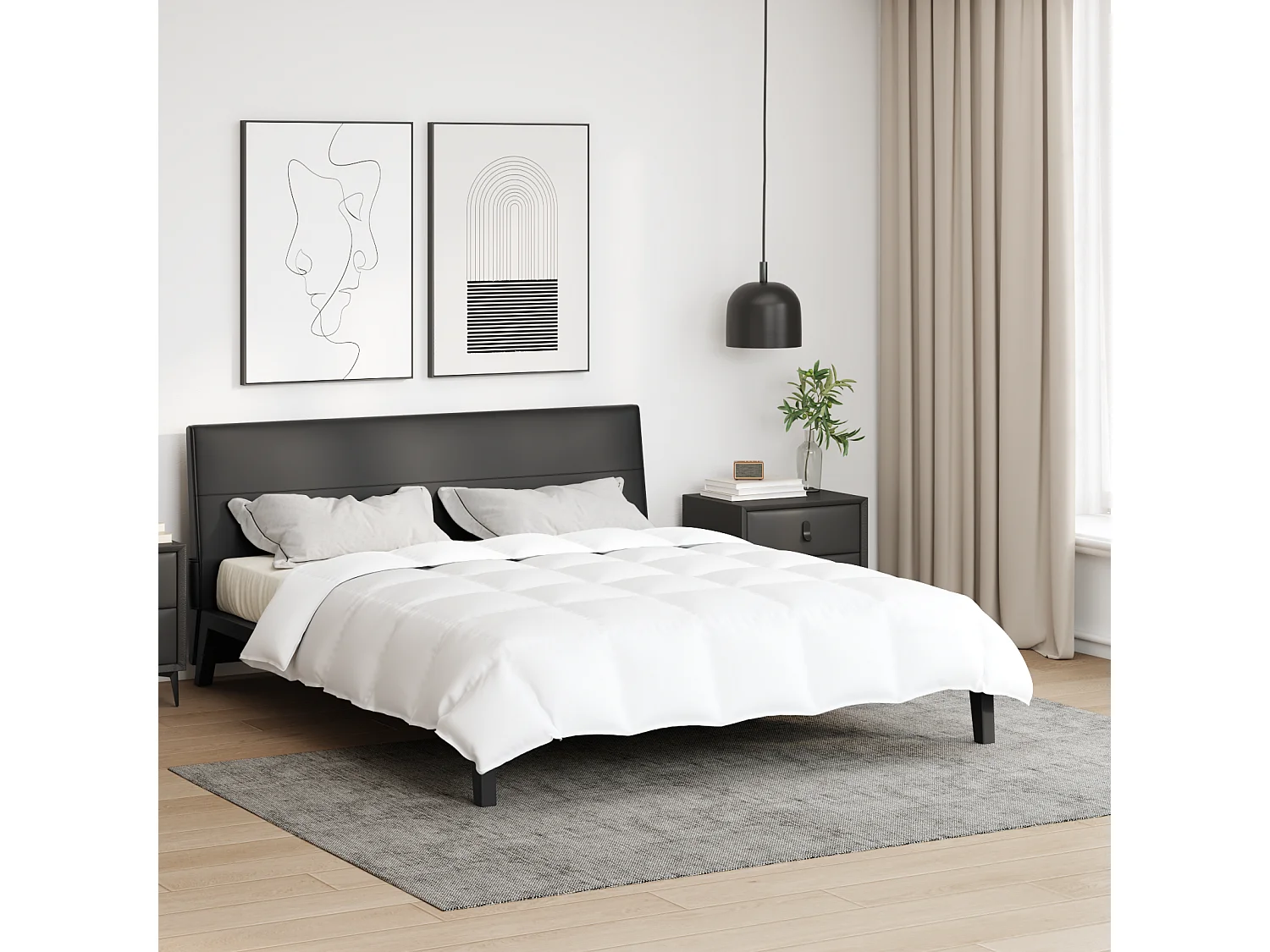 Couettes & Duvets | Couverture Blanc 240 x 260 cm Bas