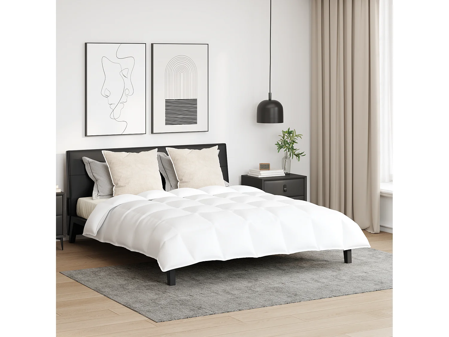 Couette | Duvet | Couverture Other avec oreiller 3 pcs Blanc 260 x 220 cm Bas