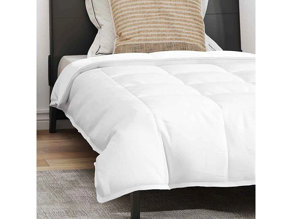 Ensemble de Couette avec oreiller 2 pcs Duvets | Couverture Blanc 155 x 200 cm Bas