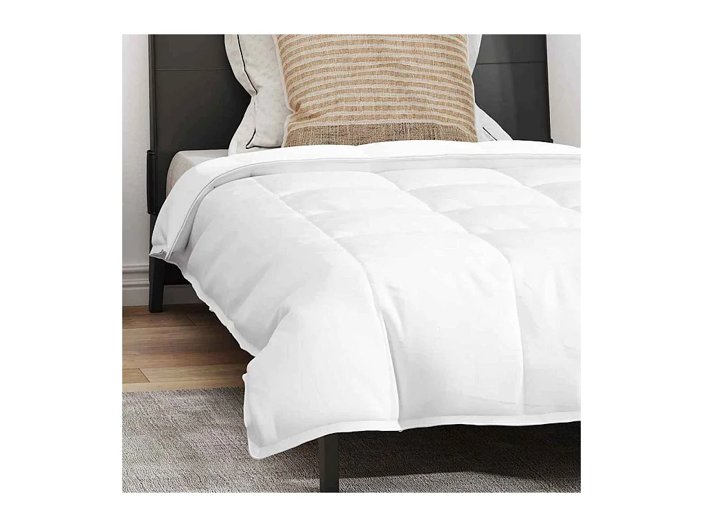 Ensemble de Couette avec oreiller 2 pcs Duvets | Couverture Blanc 135 x 200 cm Bas