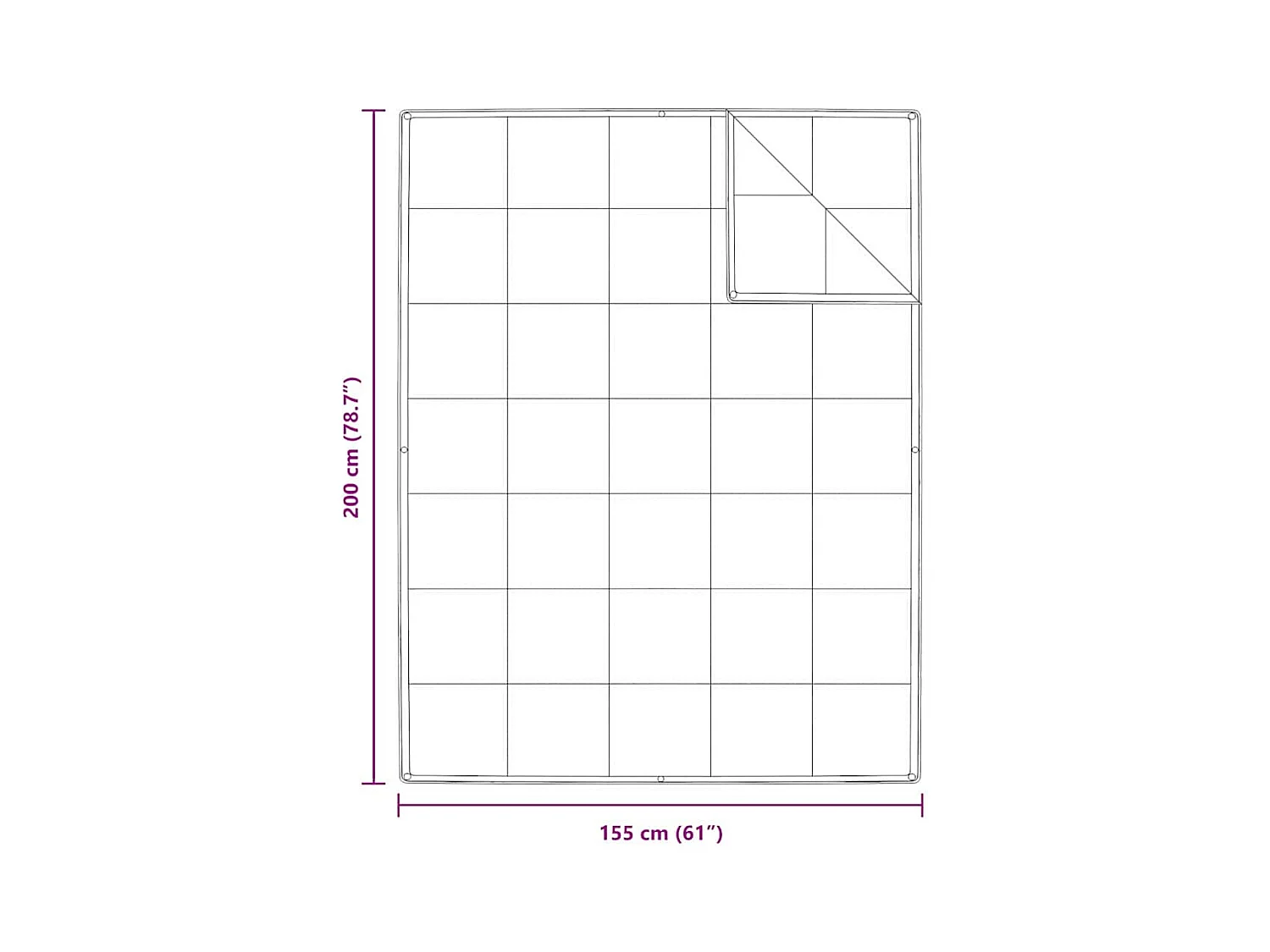 Couettes & Duvets | Couverture Blanc 155 x 200 cm Bas