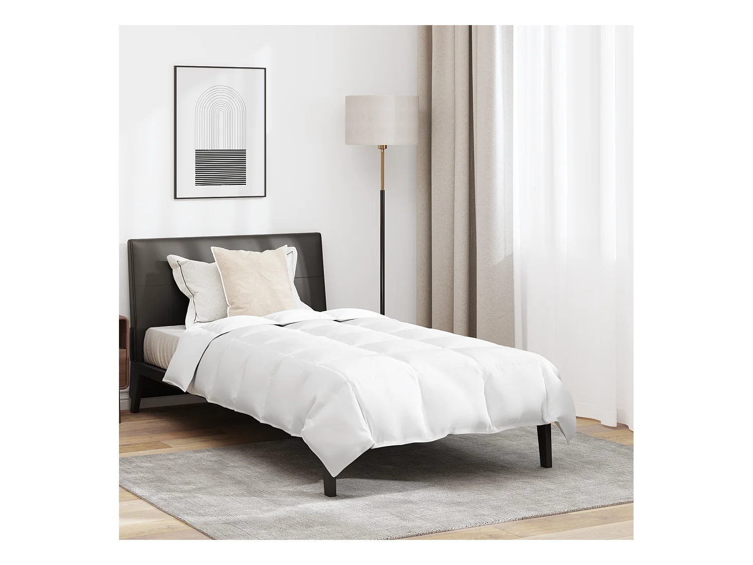 Ensemble de Couette avec oreiller 2 pcs Duvets | Couverture Blanc 140 x 220 cm Bas