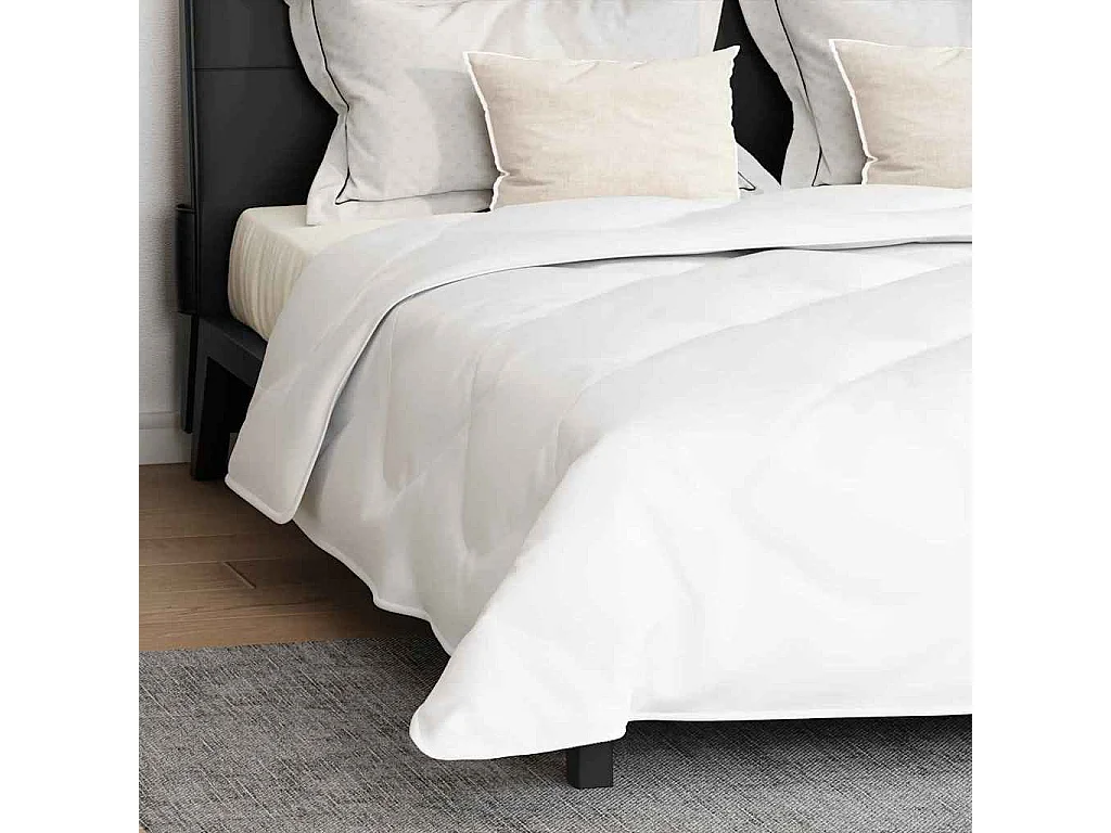 Ensemble de Couette 3 pcs Duvets | Couverture Blanc 200 x 220 cm Microfibre