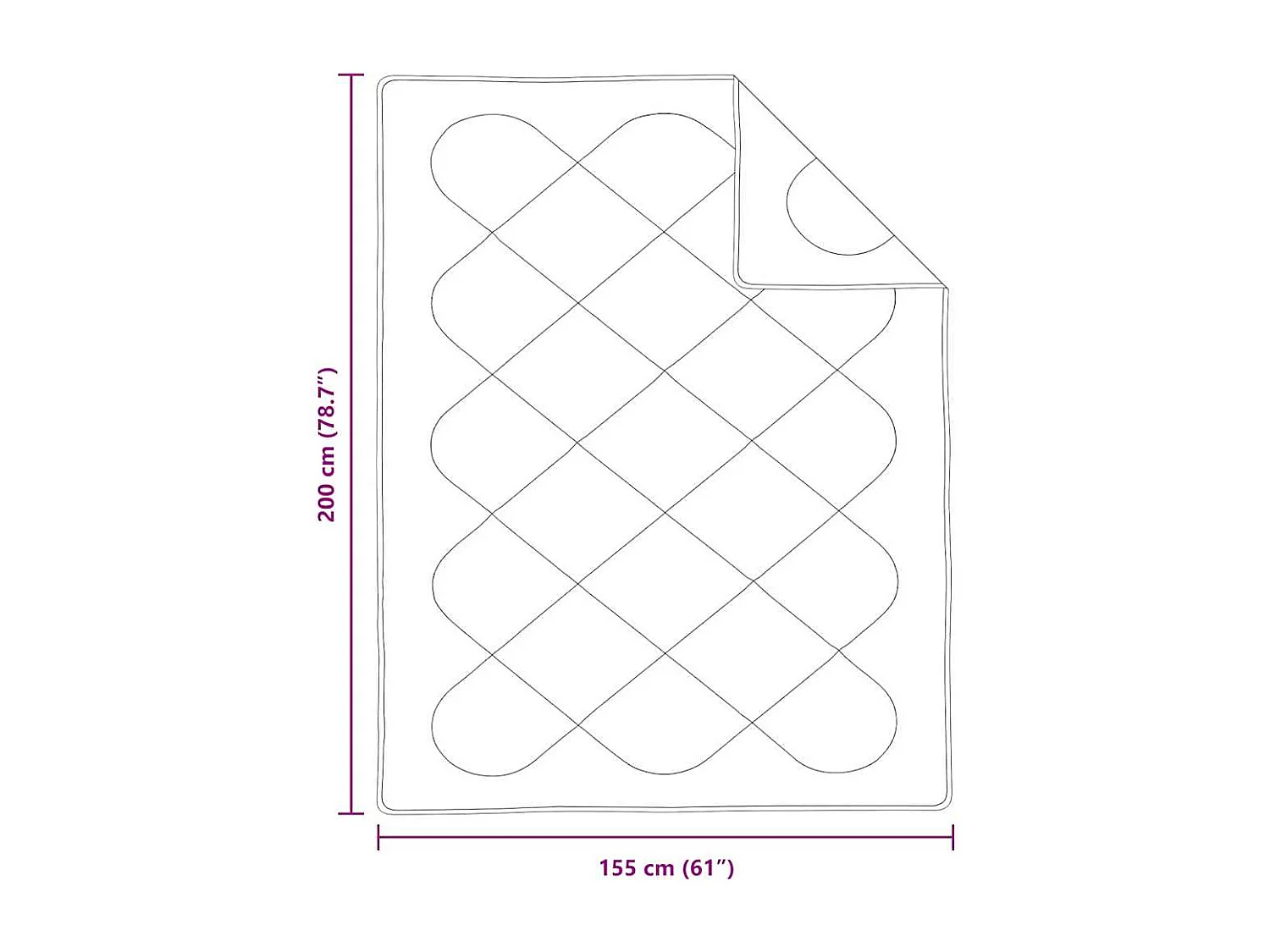 Couettes & Duvets | Couverture Blanc 155 x 200 cm Microfibre
