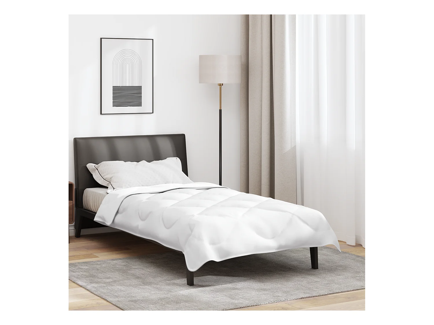 Couettes & Duvets | Couverture Blanc 155 x 200 cm Microfibre