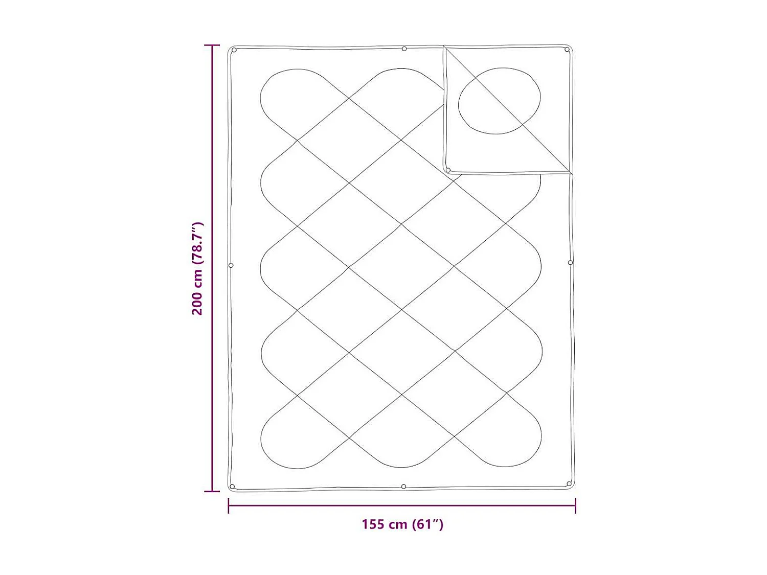 Couettes & Duvets | Couverture Blanc 155 x 200 cm Microfibre