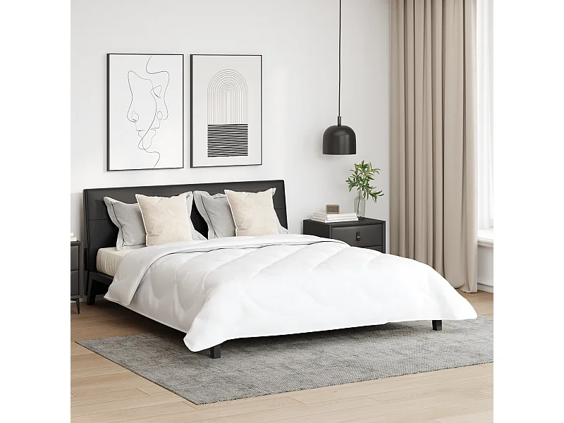 Couette | Duvet | Couverture avec oreiller 3 pcs Blanc 200 x 220 cm Microfibre