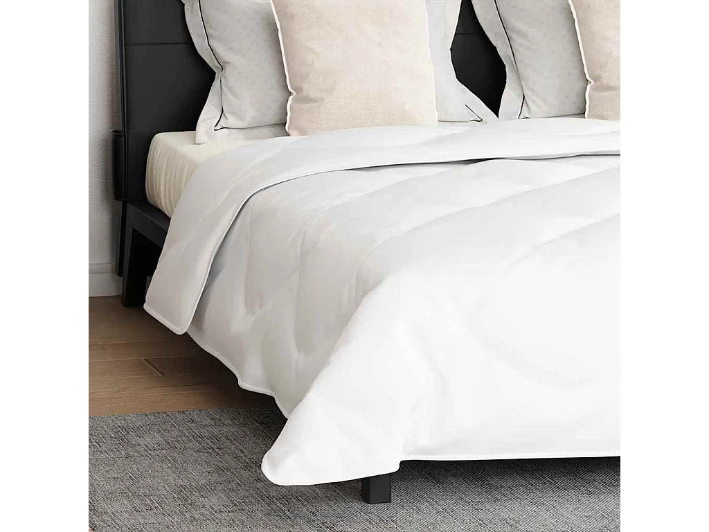 Ensemble de Couette 3 pcs Duvets | Couverture Blanc 240 x 200 cm Microfibre