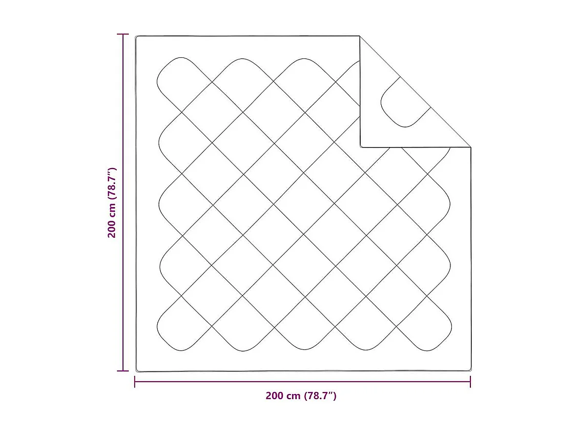 Couettes & Duvets | Couverture Blanc 200 x 200 cm Microfibre