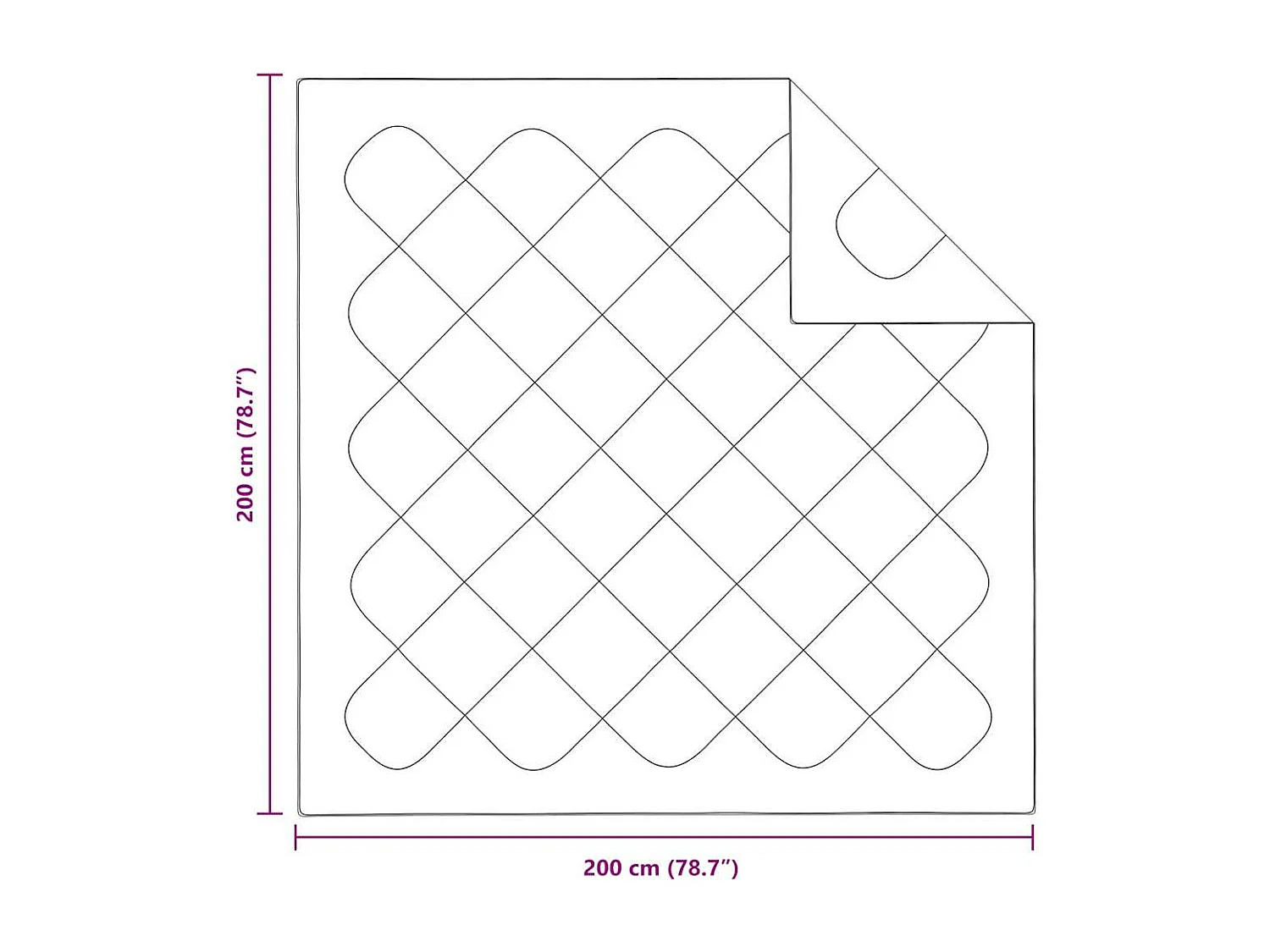 Couettes & Duvets | Couverture Blanc 200 x 200 cm Microfibre