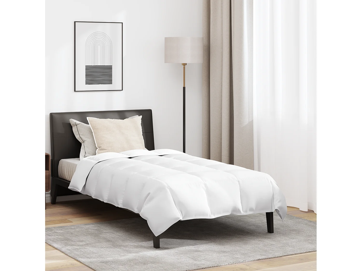Couette | Duvet | Couverture Autre avec oreiller 2 pcs Blanc 155 x 200 cm Bas