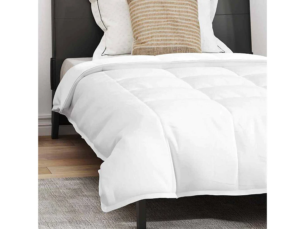 Ensemble de Couette avec oreiller 2 pcs Duvets | Couverture Blanc 155 x 200 cm Bas