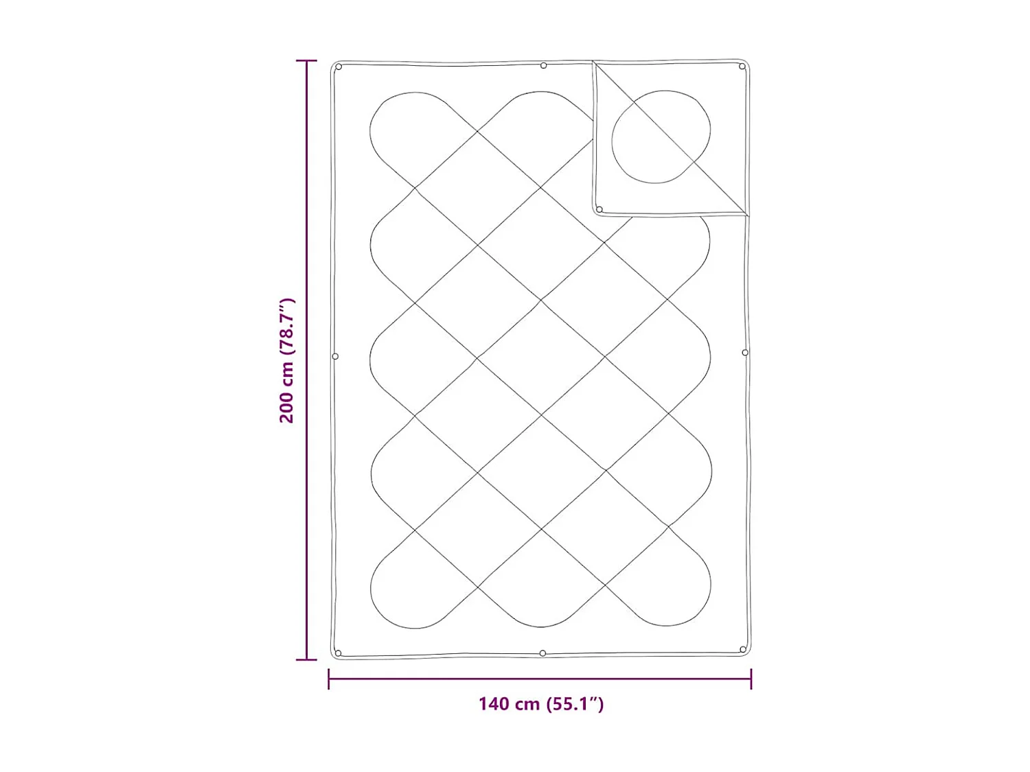 Couettes & Duvets | Couverture Blanc 140 x 200 cm Microfibre