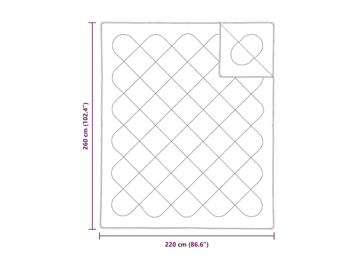 Couettes & Duvets | Couverture Blanc 260 x 220 cm Microfibre