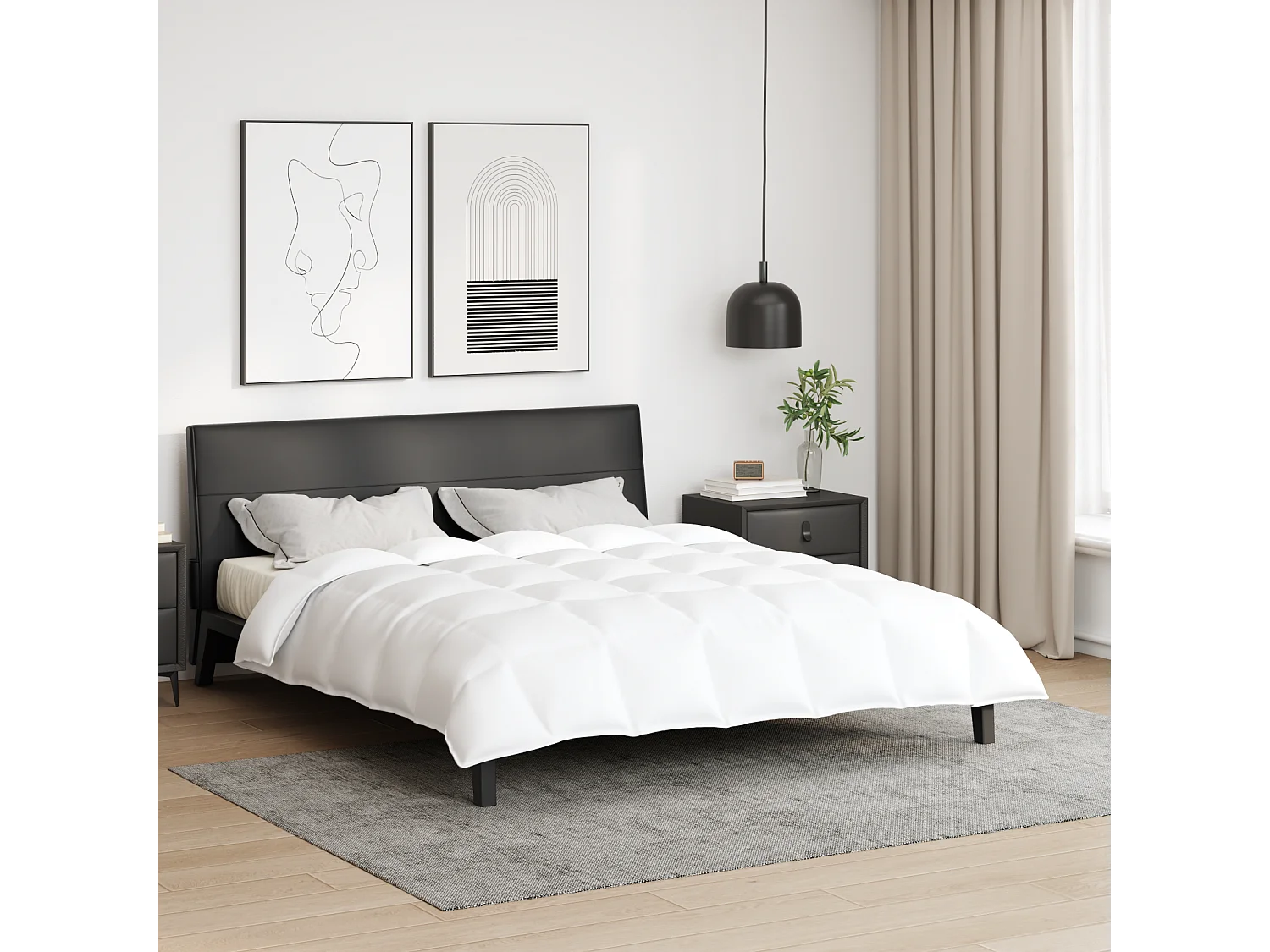 Couettes & Duvets | Couverture Blanc 240 x 260 cm Bas