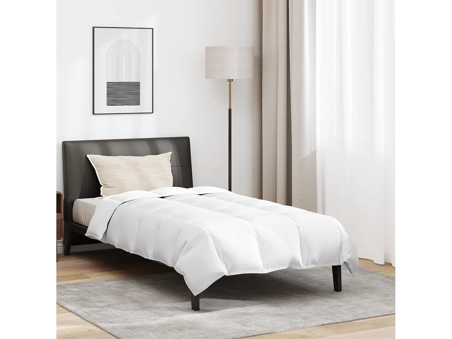 Couette | Duvet | Couverture Autre avec oreiller 2 pcs Blanc 155 x 200 cm Bas