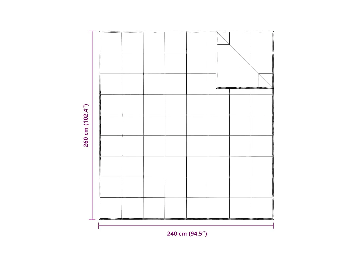 Couettes & Duvets | Couverture Blanc 240 x 260 cm Bas