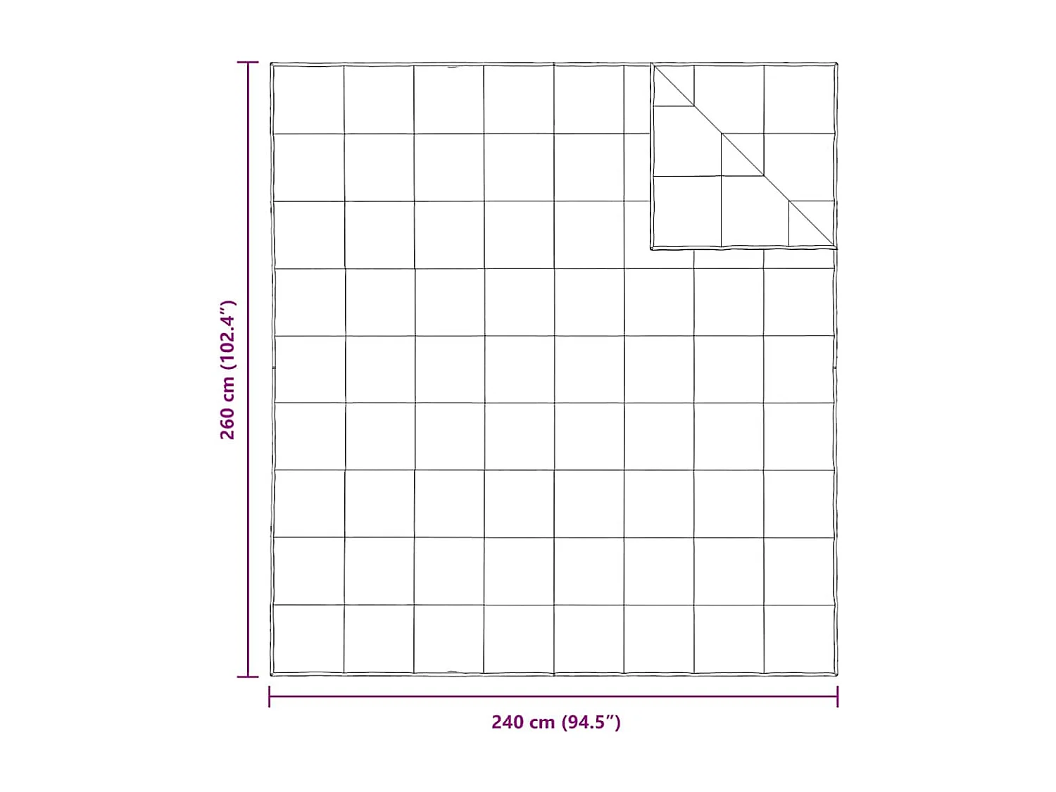 Couettes & Duvets | Couverture Blanc 240 x 260 cm Bas