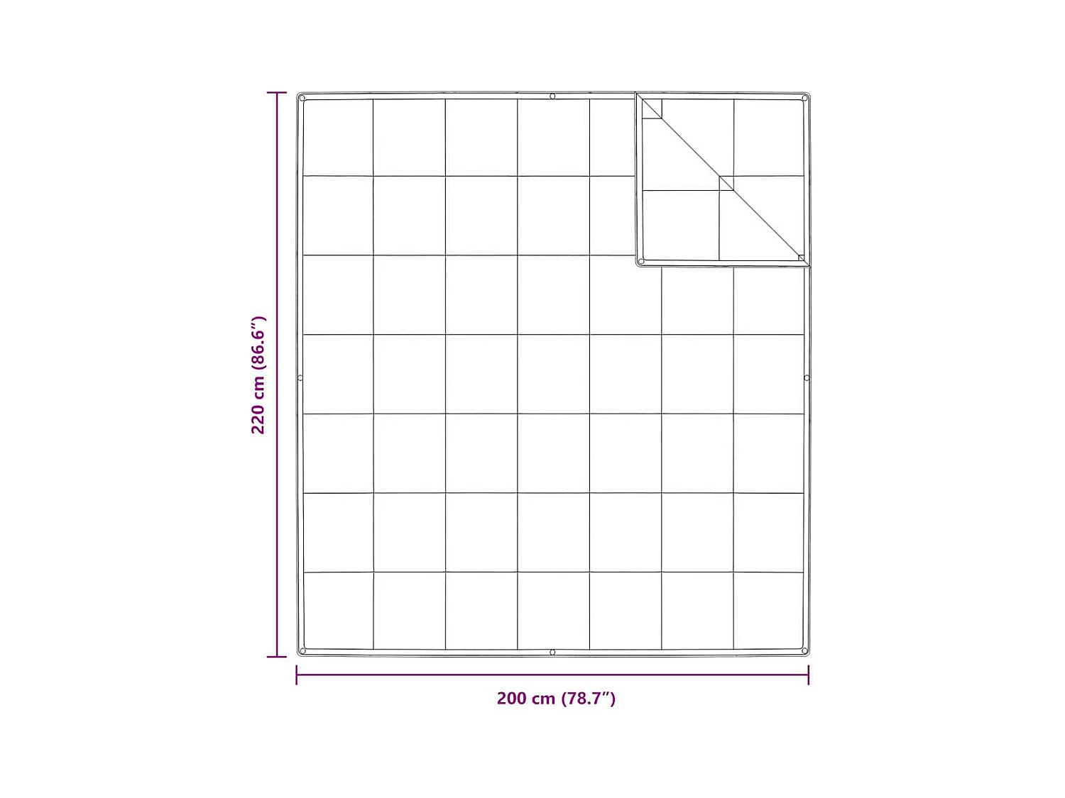 Couettes & Duvets | Couverture Blanc 200 x 220 cm Bas