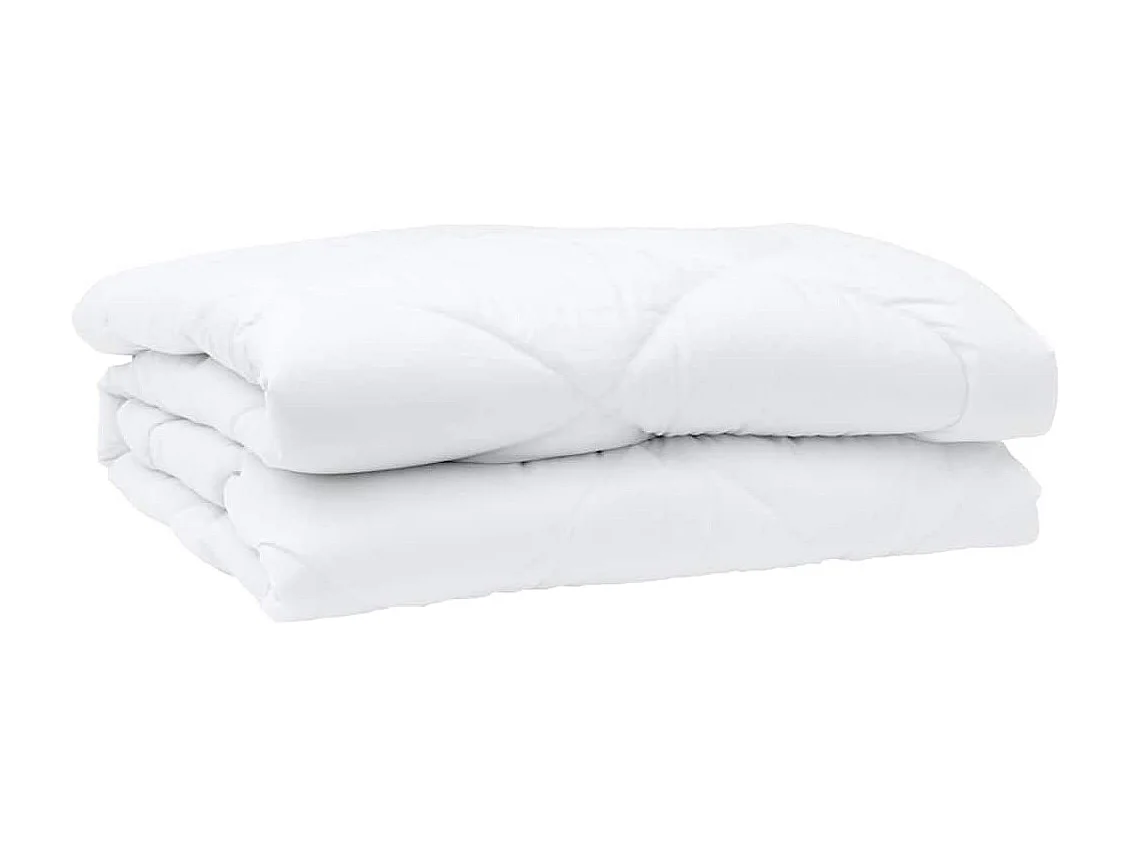 Couette | Duvet | Couverture avec oreiller 3 pcs Blanc 240 x 220 cm Microfibre