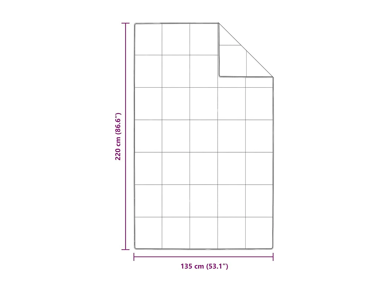 Duvet d'hiver | Couette Blanc 135 x 220 cm Bas