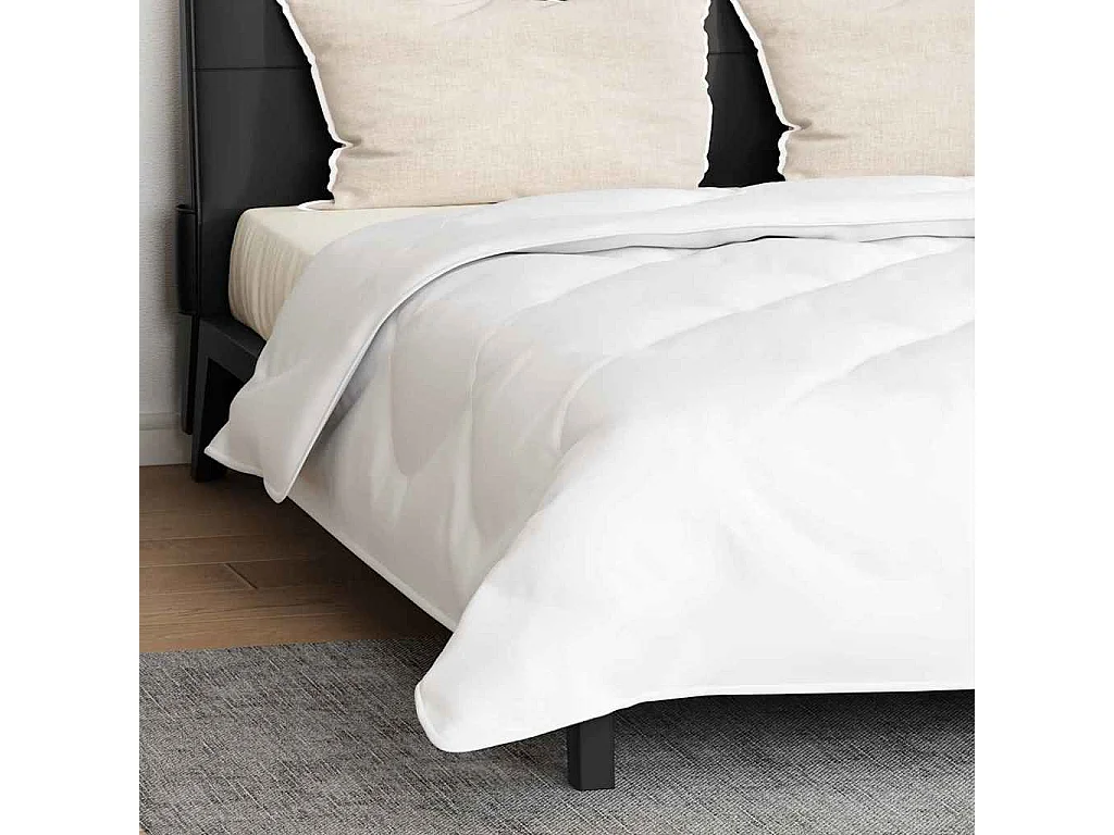 Couette | Duvet | Couverture avec oreiller 3 pcs Blanc 240 x 260 cm Microfibre