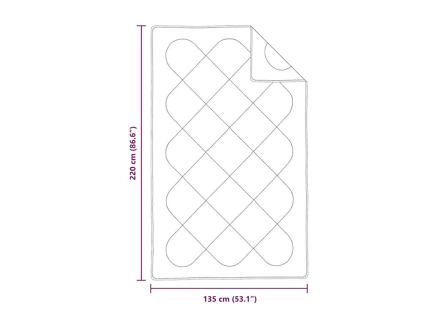 Couettes & Duvets | Couverture Blanc 135 x 220 cm Microfibre