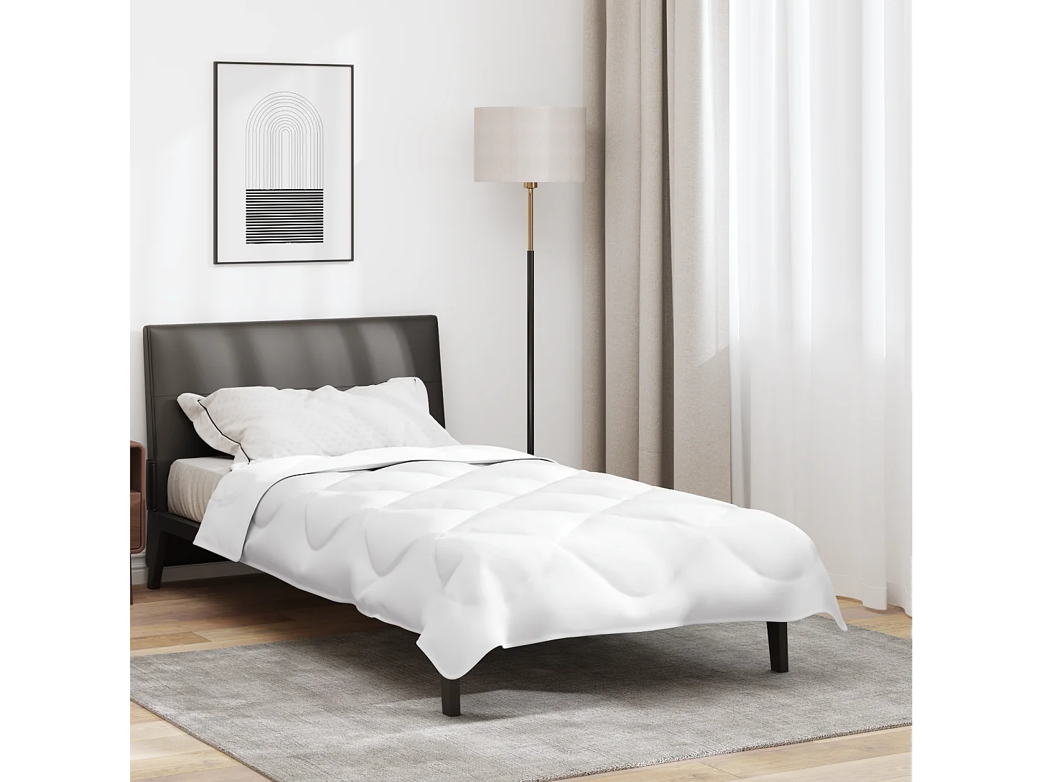 Couettes & Duvets | Couverture Blanc 135 x 220 cm Microfibre