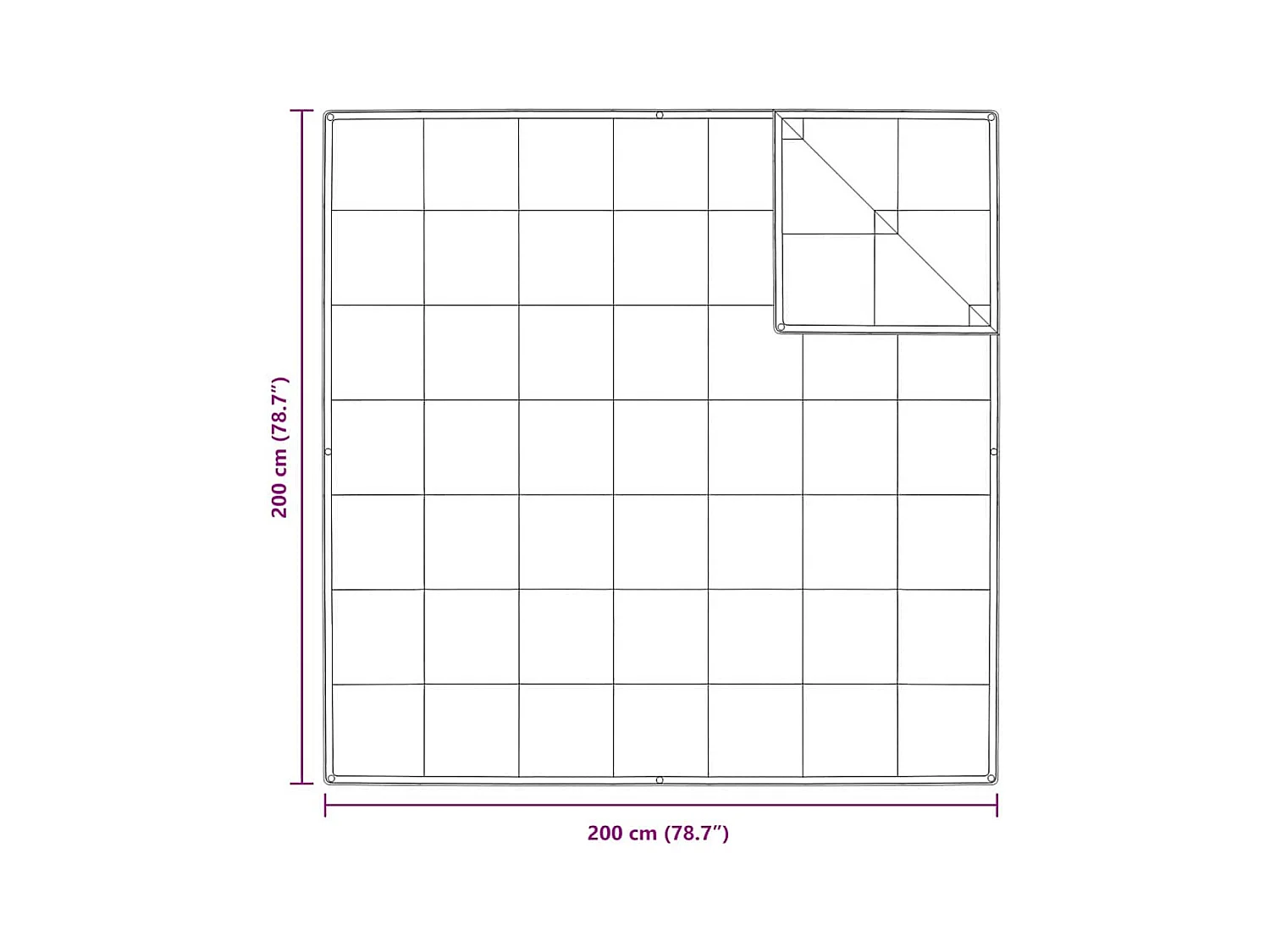 Couettes & Duvets | Couverture Blanc 200 x 200 cm Bas