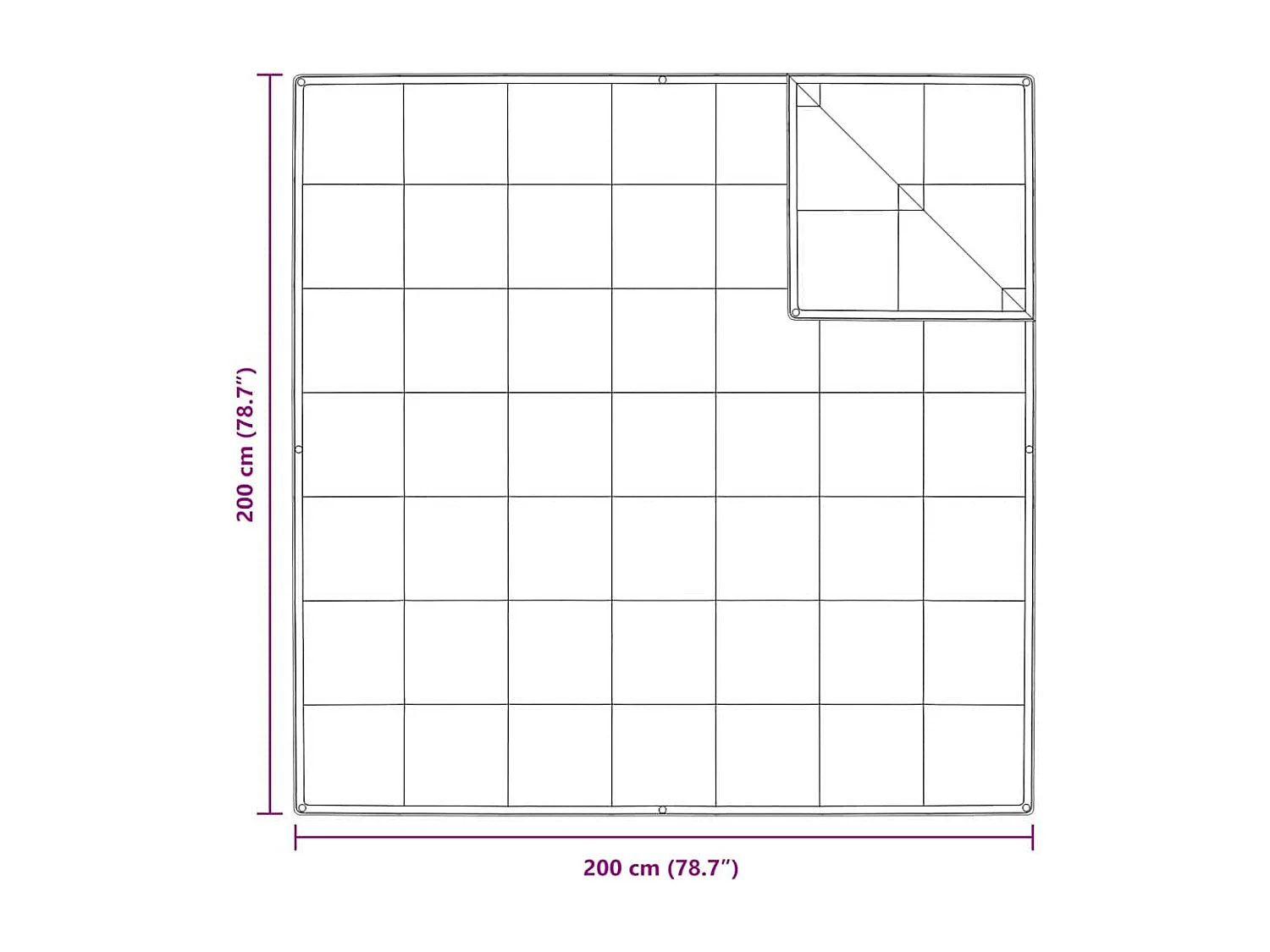 Couettes & Duvets | Couverture Blanc 200 x 200 cm Bas