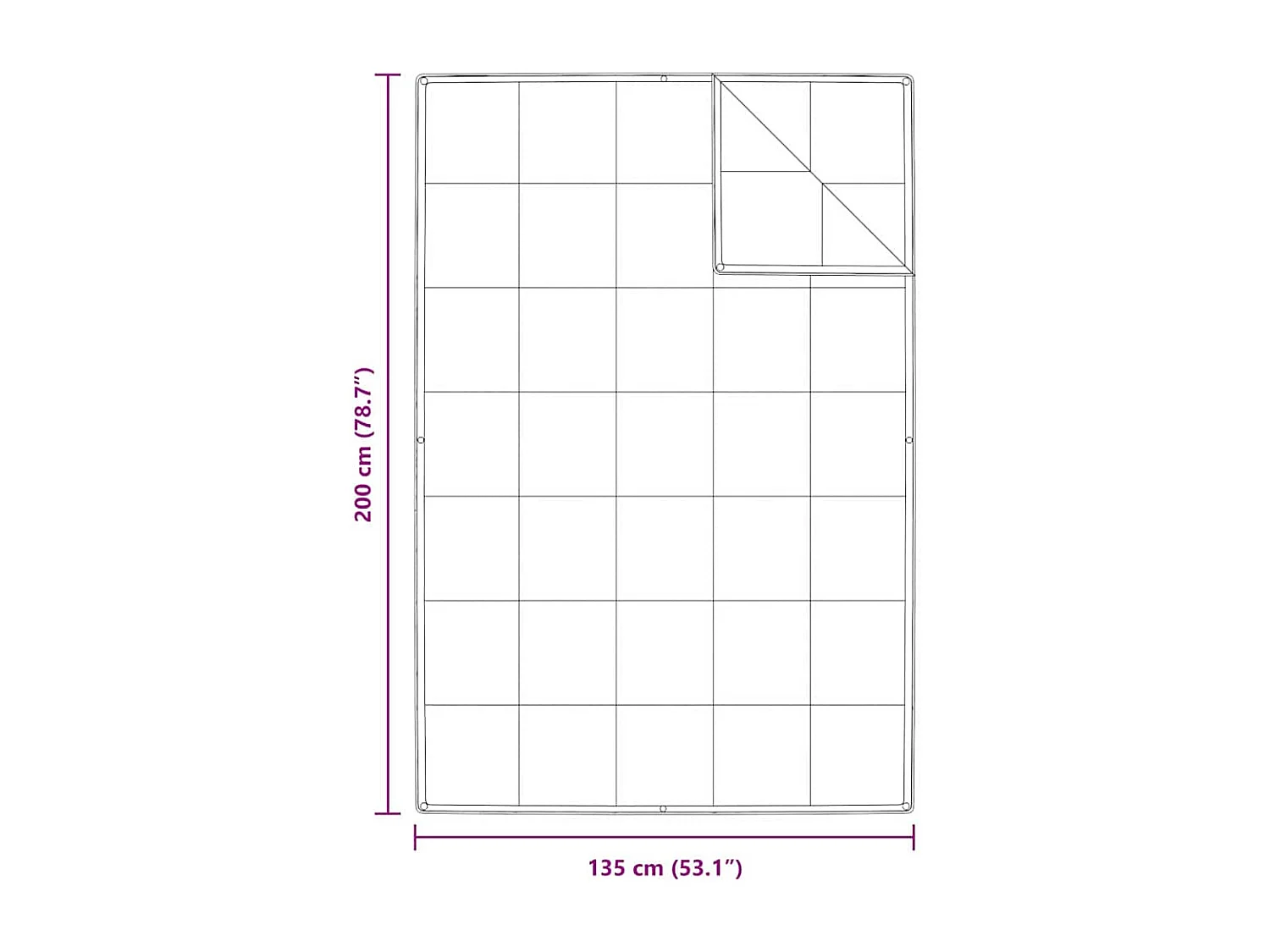Couettes & Duvets | Couverture Blanc 135 x 200 cm Bas