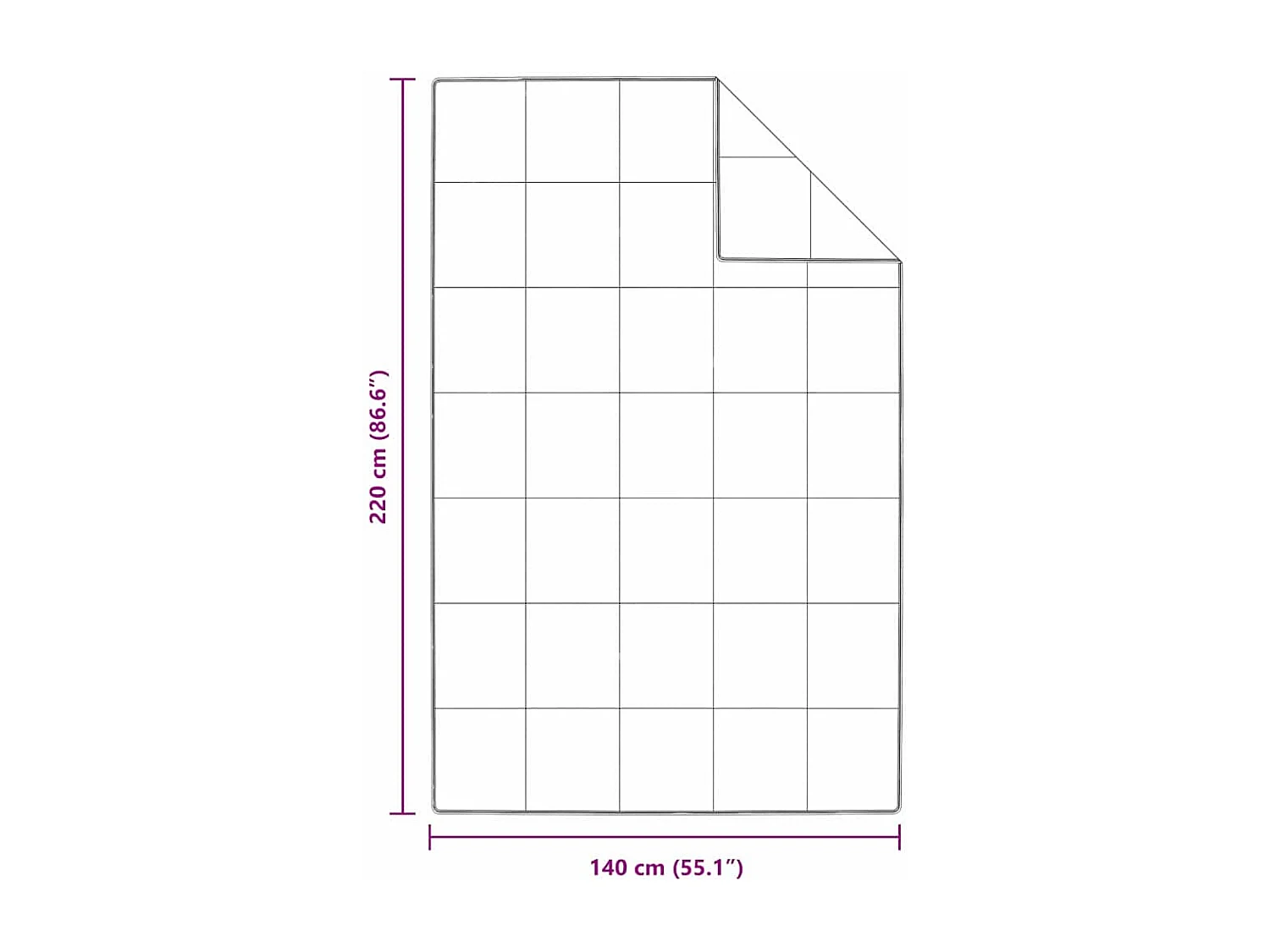 Duvet d'hiver | Couette Blanc 140 x 220 cm Bas