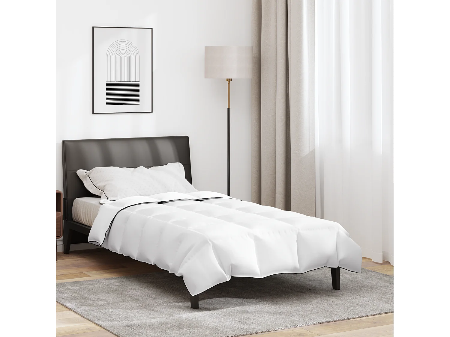Duvet d'hiver | Couette Blanc 140 x 220 cm Bas