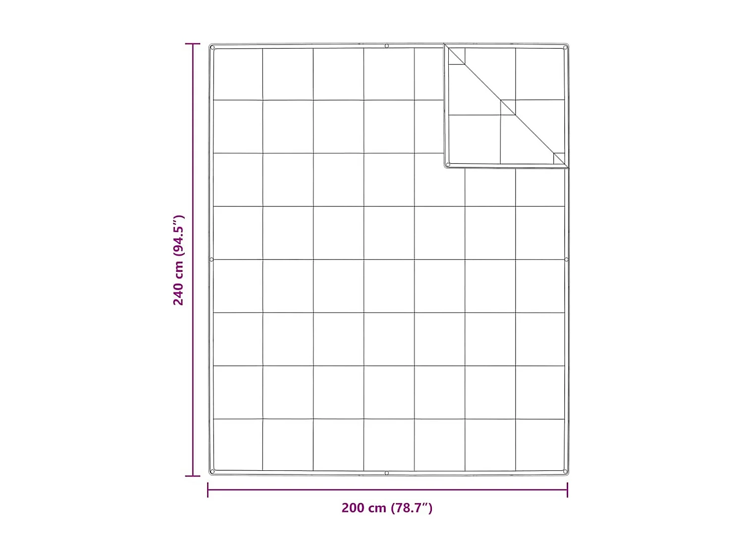 Couettes & Duvets | Couverture Blanc 240 x 200 cm Bas