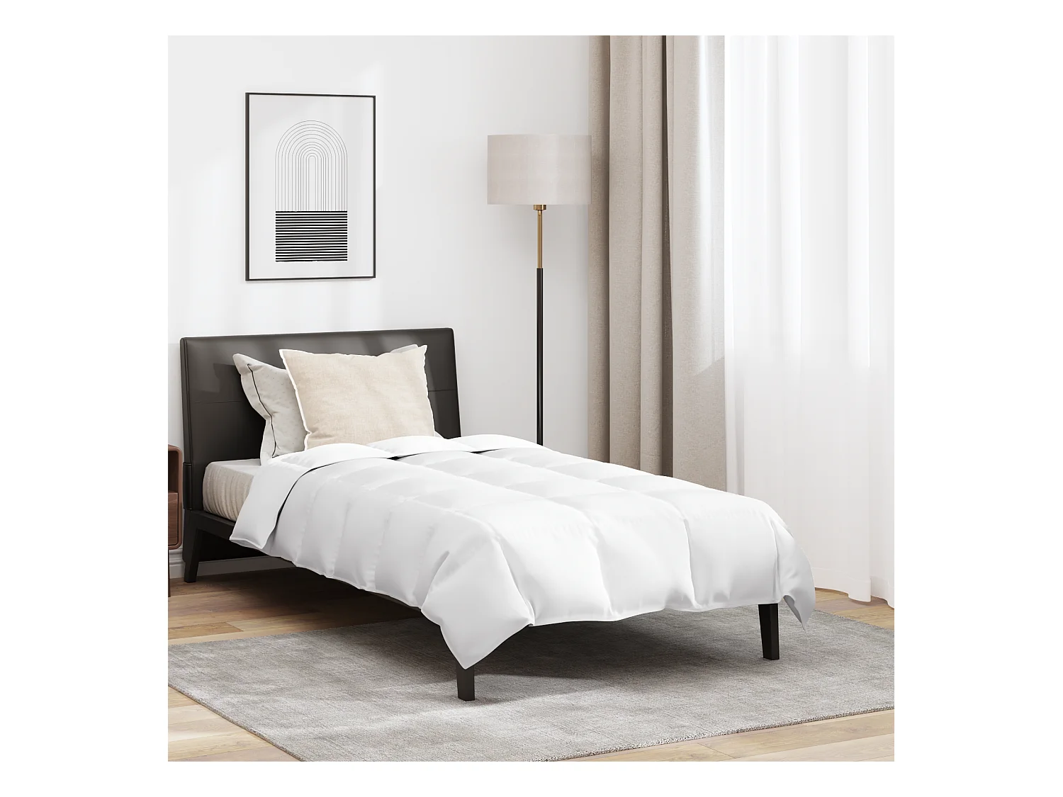 Couette | Duvet | Couverture Autre avec oreiller 2 pcs Blanc 135 x 200 cm Bas
