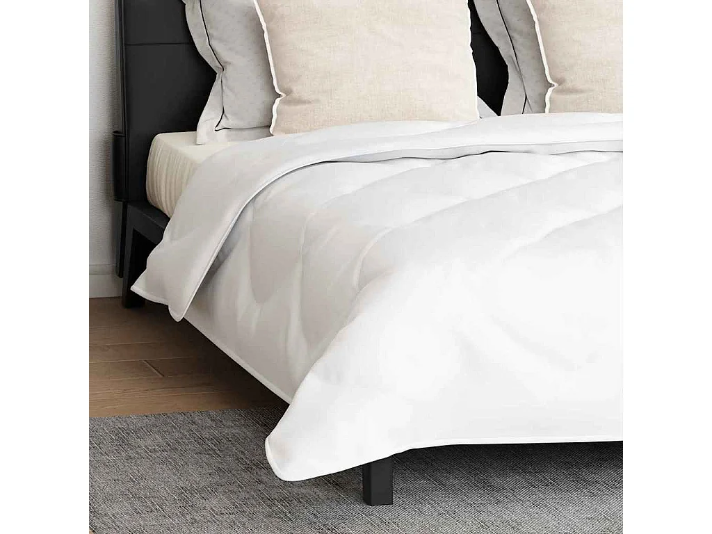 Couette | Duvet | Couverture avec oreiller 3 pcs Blanc 200 x 220 cm Microfibre