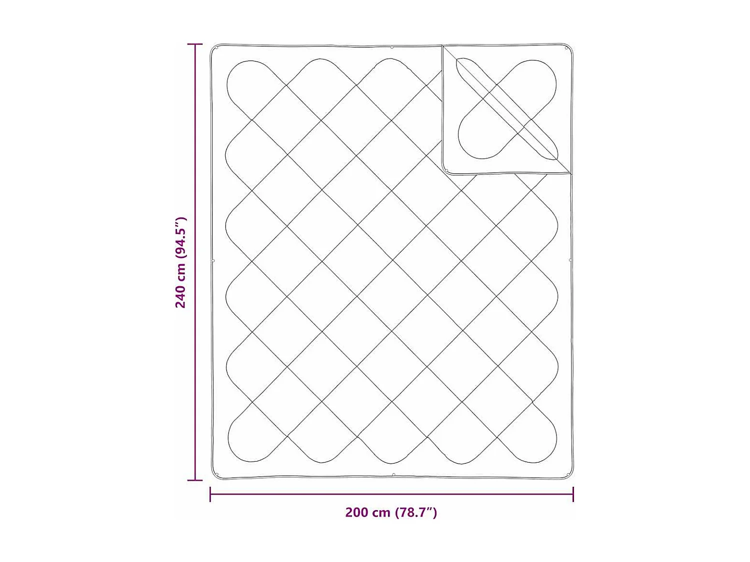 Couettes & Duvets | Couverture Blanc 240 x 200 cm Microfibre