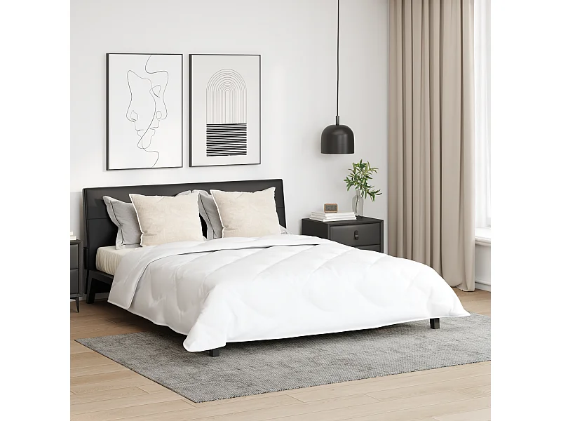 Ensemble de Couette 3 pcs Duvets | Couverture Blanc 240 x 200 cm Microfibre