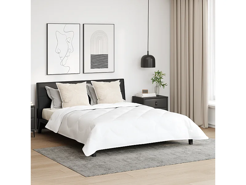 Couette | Duvet | Couverture Autre avec oreiller 3 pcs Blanc 200 x 200 cm Microfibre