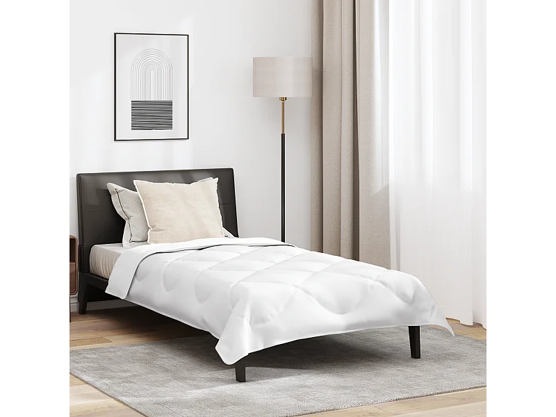 Couette | Duvet | Couverture avec oreiller Blanc 135 x 220 cm Microfibre